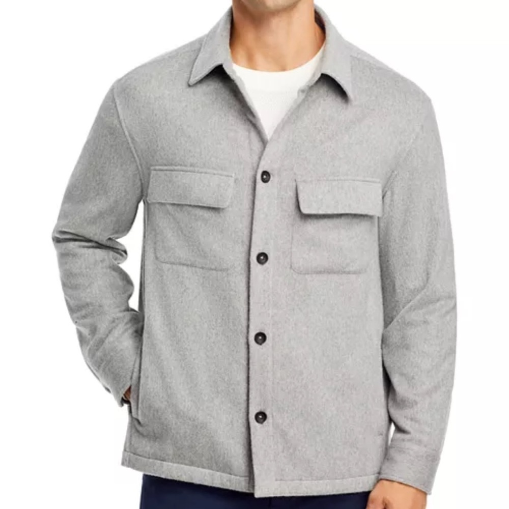NWT Bloomingdale’s Cashmere Overshirt in Navy XL